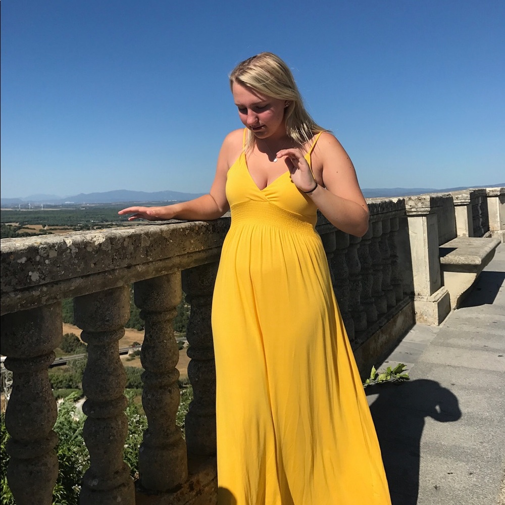 Pineapple Yellow Maxi-Dress